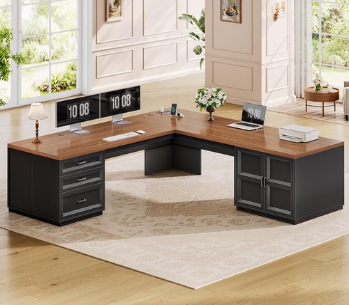 Shaped executive desk - 70.9",
