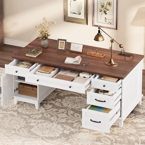 Executive desk with drawers - desk,
