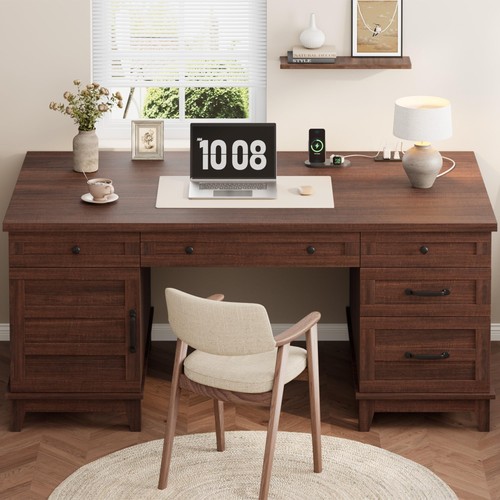 Executive desk with file - with,